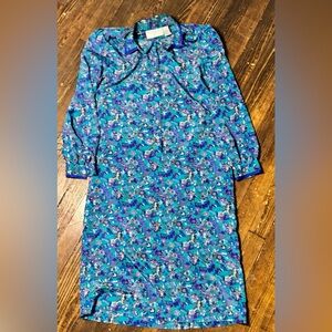 Vintage Schrader Sport Pocket Dress Women’s Size 12 Colorful Paisley Silky 80s